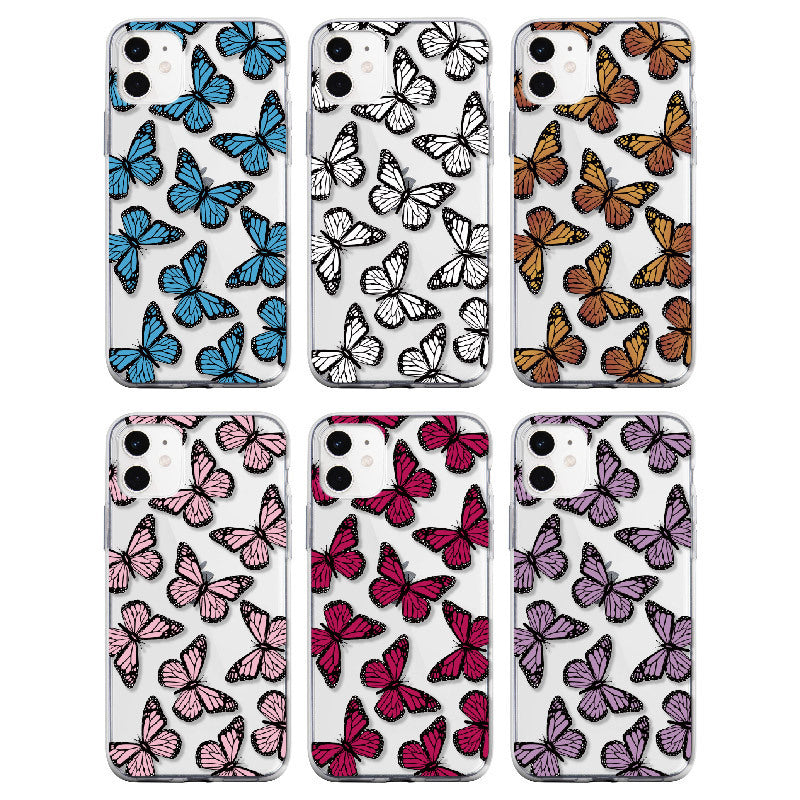 Six-color Butterfly Painted TPU Soft Shell