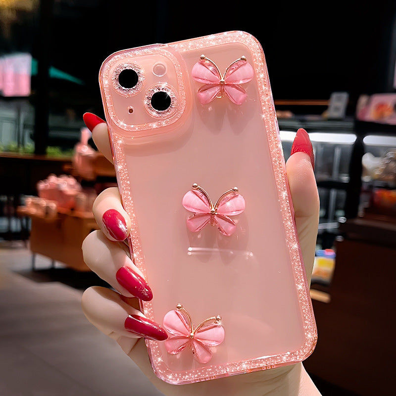 Fashion Simple Butterfly All-Inclusive Silicone Phone Case Cover