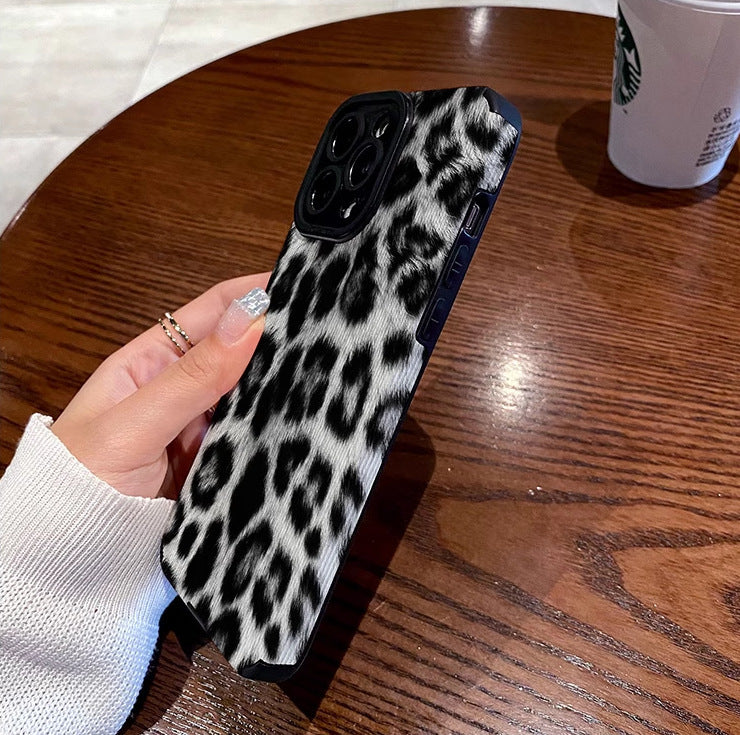 Black And White Leopard Print Phone Case