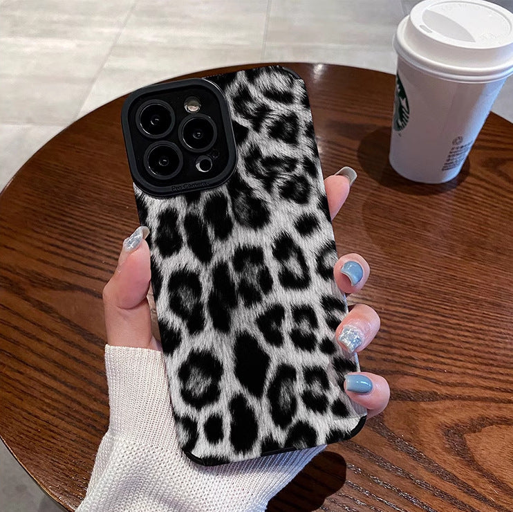 Black And White Leopard Print Phone Case