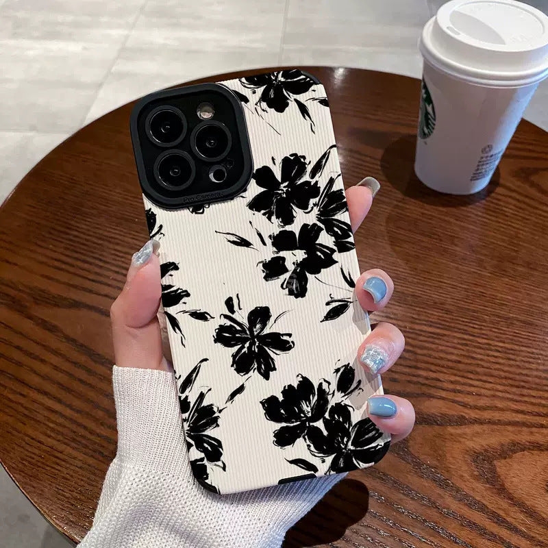 Black And White Leopard Print Phone Case