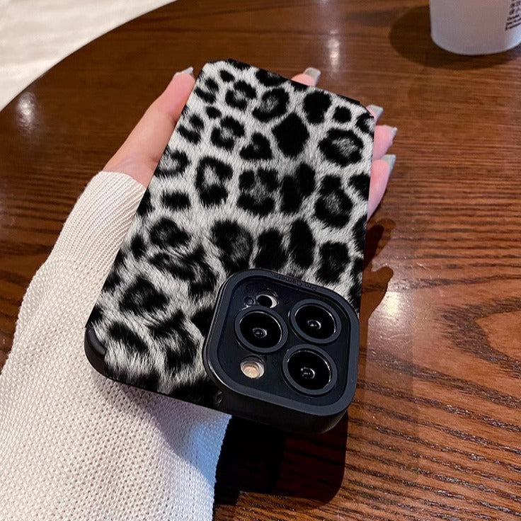 Black And White Leopard Print Phone Case