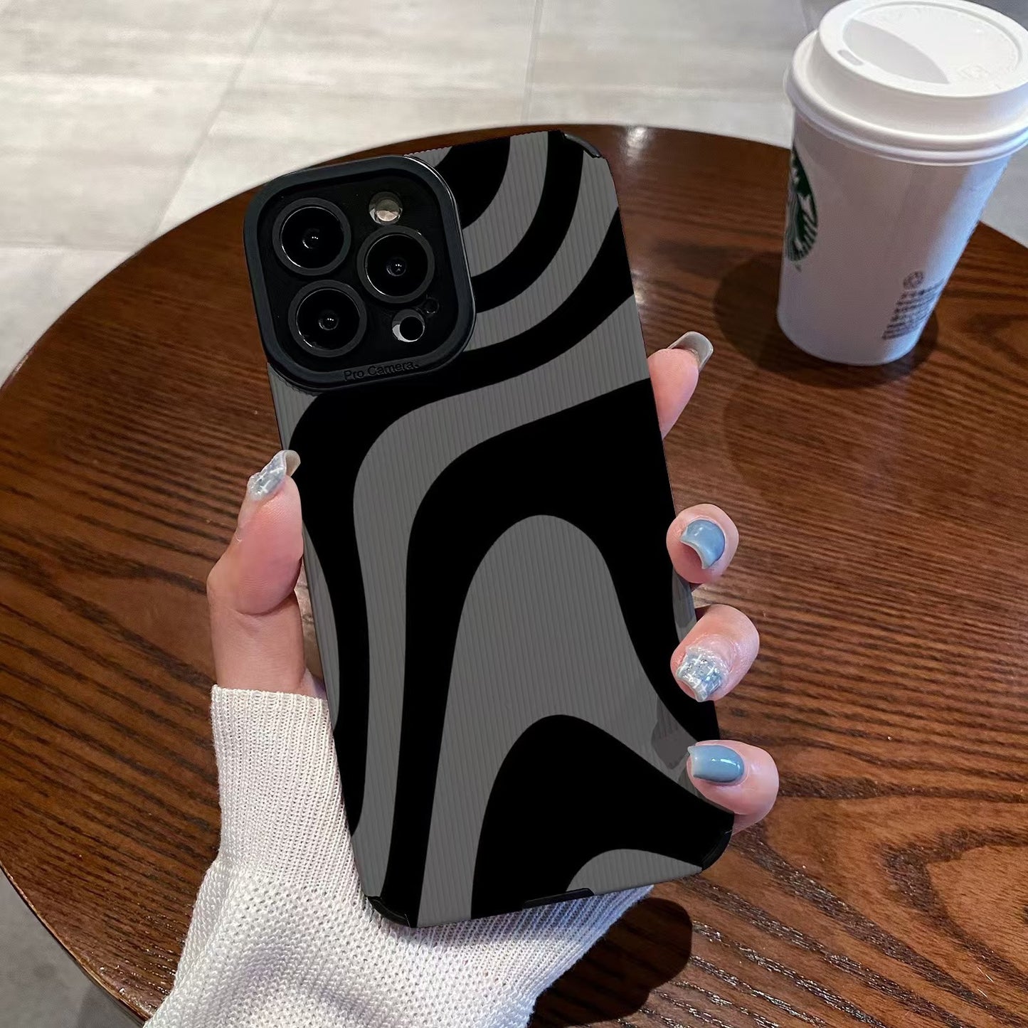 Black And White Leopard Print Phone Case