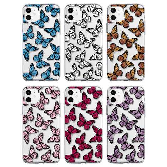 Six-color Butterfly Painted TPU Soft Shell