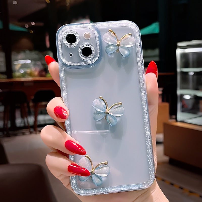Fashion Simple Butterfly All-Inclusive Silicone Phone Case Cover