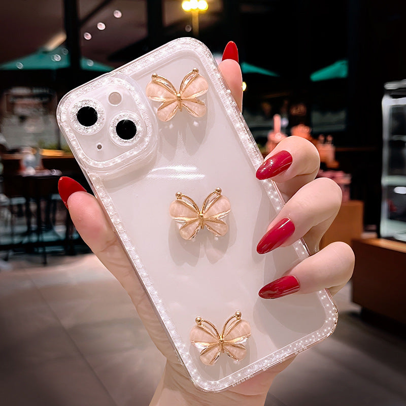 Fashion Simple Butterfly All-Inclusive Silicone Phone Case Cover